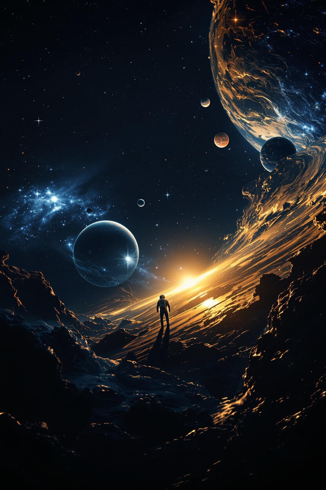 星际穿越 电影海报，科幻、冒险、剧情类型，2014年上映，评分9.4分